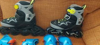 Patines en línea Oxelo y protecciones