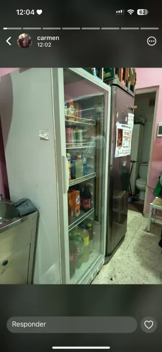 Nevera expositora refrigerada de 1'50m