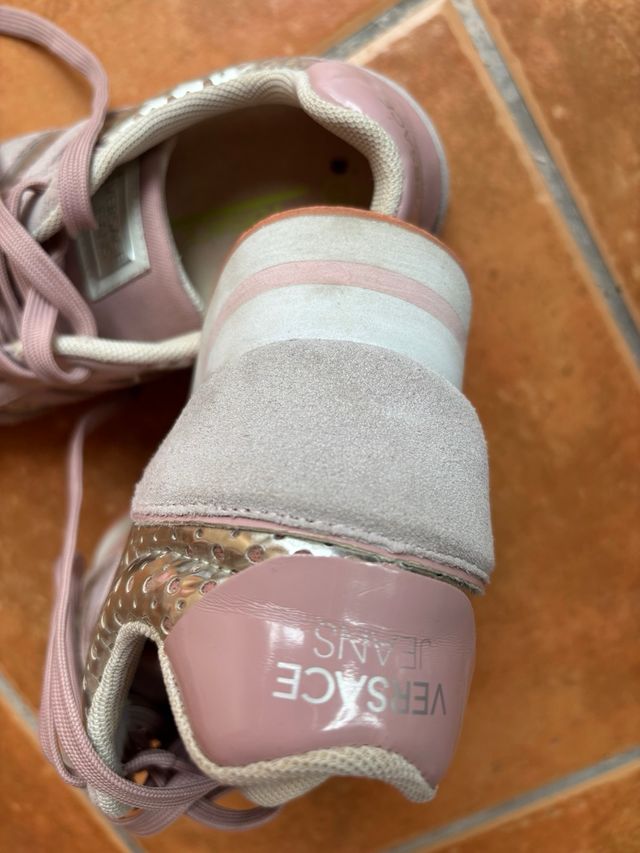 Zapatillas Versace Jeans Mujer Rosa y Plata