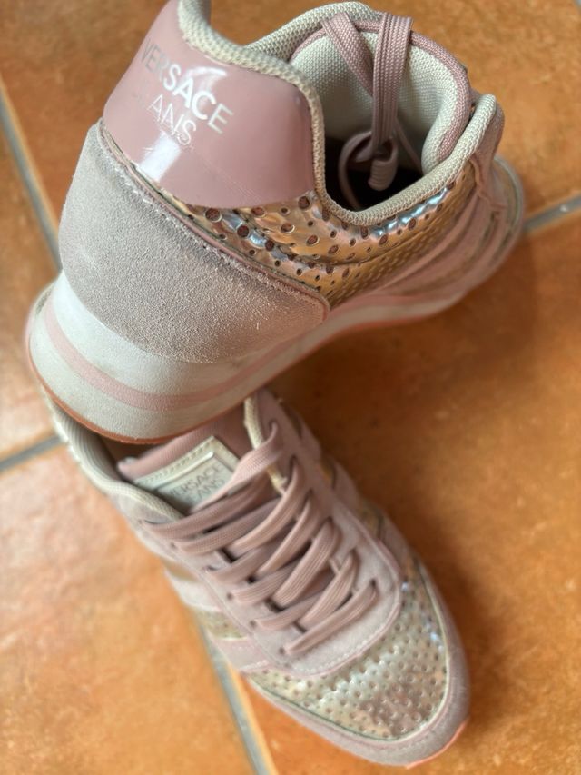 Zapatillas Versace Jeans Mujer Rosa y Plata