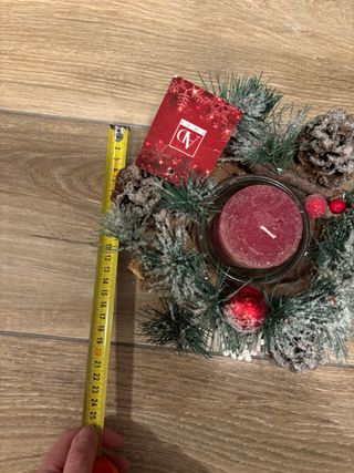 Centrotavola natalizio con candela