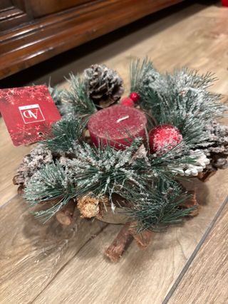 Centrotavola natalizio con candela