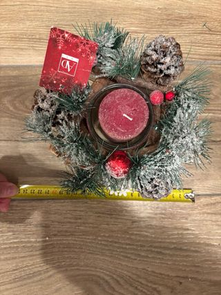 Centrotavola natalizio con candela