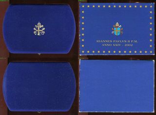 ESTUCHE PROOF. VATICANO 2002, 8 VALORES + MEDALLA