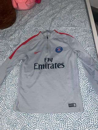 Sudadera PSG Nike Gris y Roja