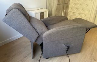 2 Sillones Reclinables Eléctricos Tela