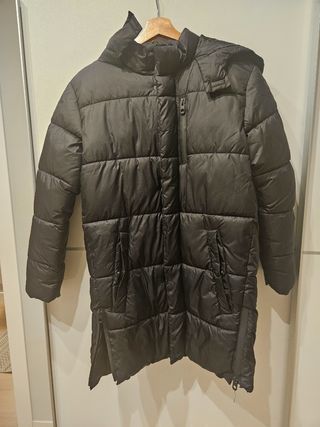 Abrigo acolchado infantil negro talla 14 da poca