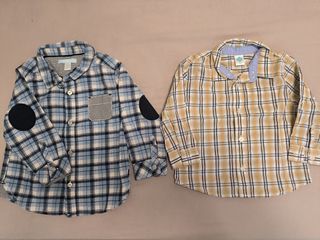 Lote 2 camisas niño manga larga 18m