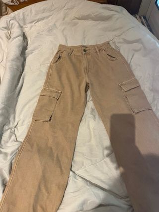 Calças cargo bege