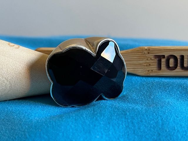 Anillo Tous Onix Negro y plata 925 es el Xl 