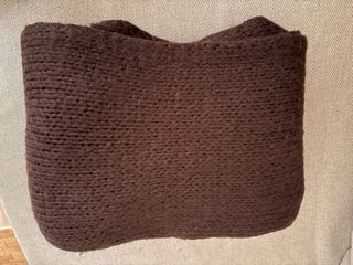 Bufanda tejida mujer marrón oscuro