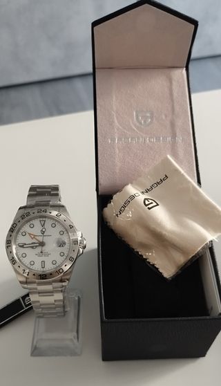 Pagani Design GMT Reloj Automático Plata Blanco