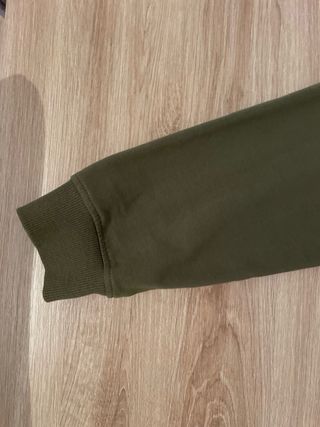 Sudadera corta verde Bershka