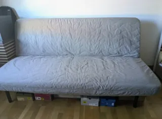 Sofá Cama Ikea Gris Tela