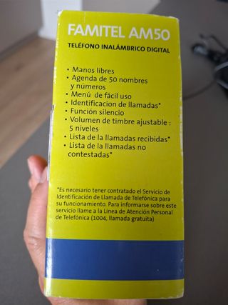 Teléfono Inalámbrico Digital Famitel AM 5