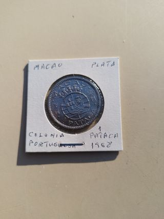 Macau 1 Pataca Silver 1968 Colonia portoghese