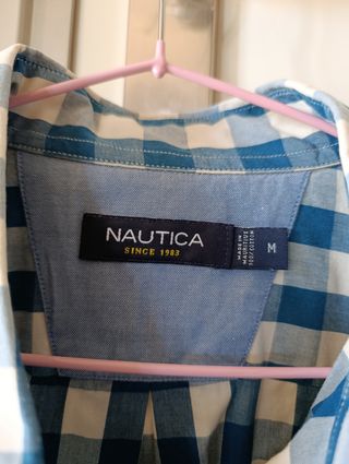 Camisa hombre Náutica Cuadros Azul Talla L