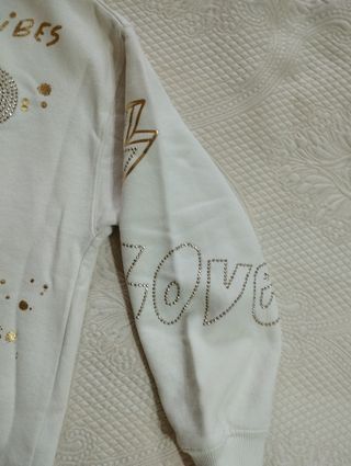 Felpa Zara Panna con strass 12 anni