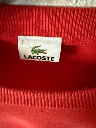 Jersey Lacoste Rojo Talla XL