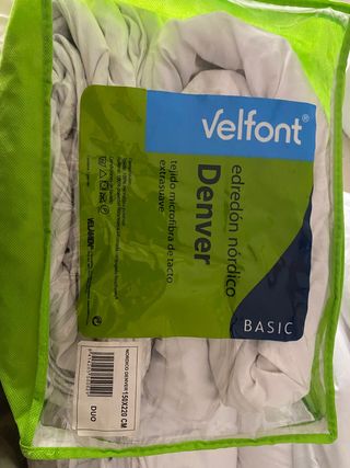 Edredón Nórdico Velfont Denver Gris/Blanco