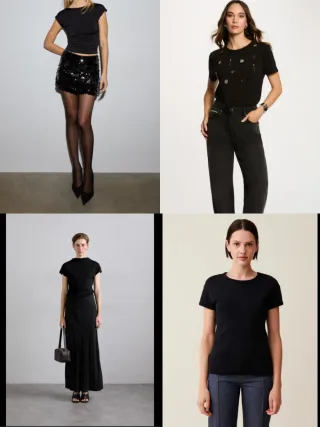 Camiseta  básica Reserved negra