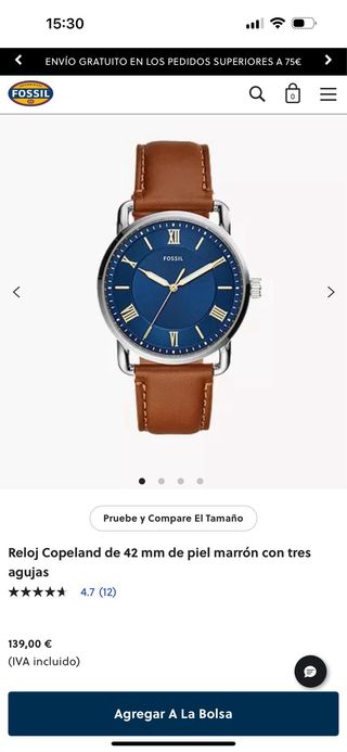 Reloj Fossil Copeland Hombre Azul/Marrón