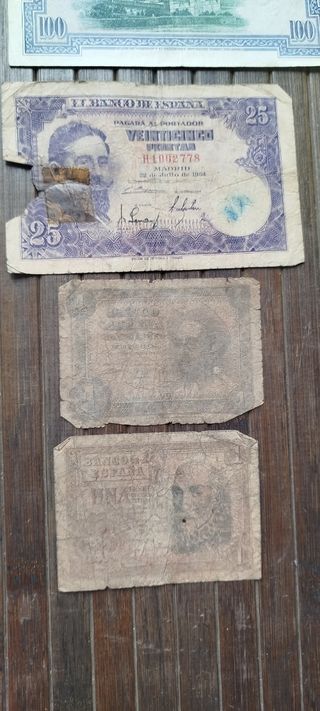 🇪🇸 Lote de billetes antiguos de España variados