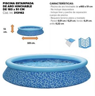 Piscina Hinchable Bestway 183x51 cm