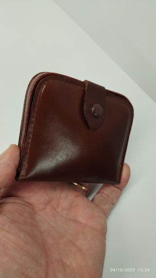 Cartera de piel vintage caballero