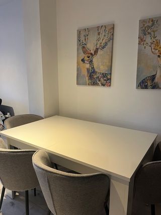 Mesa de comedor extensible Ikea blanca
