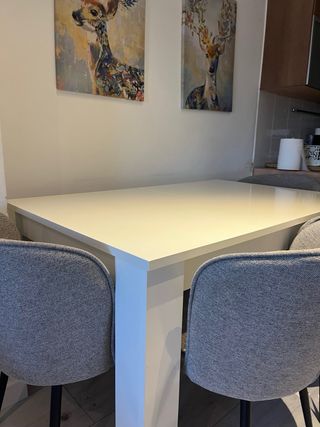 Mesa de comedor extensible Ikea blanca