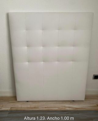 Cabecero tapizado blanco 1.00m