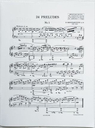 D. Shostakovich - 24 Preludios Op. 34 PIANO SOLO 