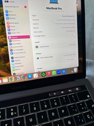 MacBook Pro Touch Bar 13” Apple Gris/Plata