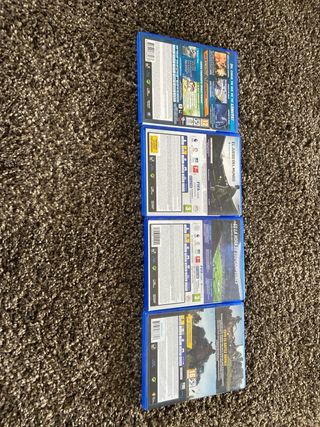 Lote 4 Videojuegos PS4: FIFA 18, 19, PUBG, Trials