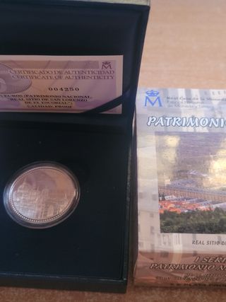 Moneda 5€ Plata El Escorial Patrimonio Nac. 2013