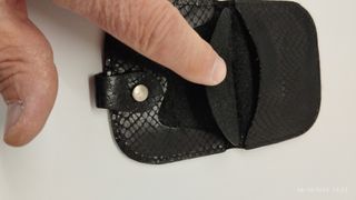 Monedero cartera vintage piel negra