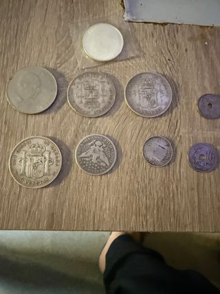 Lote monedas antiguas, algunas de plata 