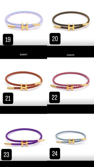 Pulseras Hermès H Dorada