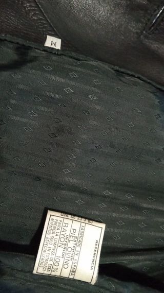 Chaqueta de Piel Negra Mujer