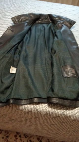 Chaqueta de Piel Negra Mujer