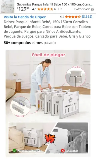 Parque Infantil Plegable Bebé