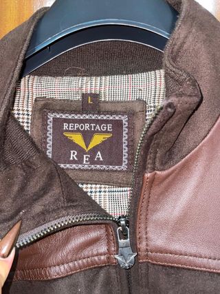 Chaqueta de piel Reportage Marrón