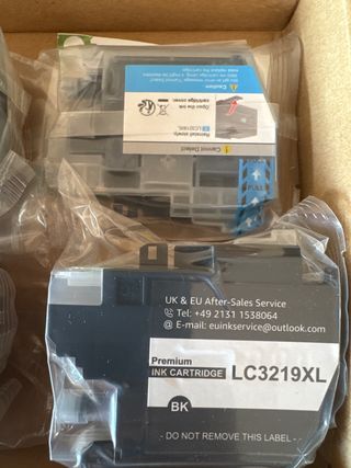 5 cartuchos de Tinta Brother LC3219XL Negra