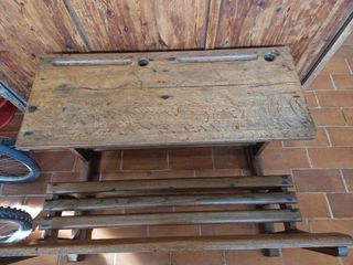 Escritorio pupitre infantil antiguo madera