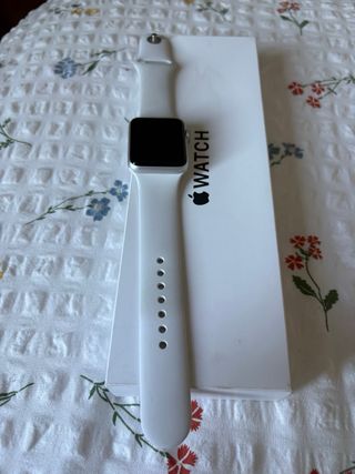 Apple Watch argento e bianco