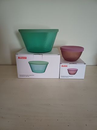 Set 2 Contenitori Alessi Verdi e Rosa
