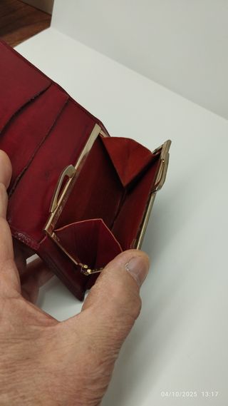 Cartera Billetera y monedero Piel Vintage Antigua