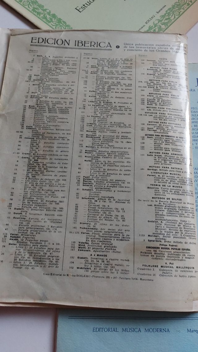 Partituras Schubert, Kullak y Beethoven