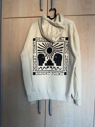 Sudadera Beige con Estampado